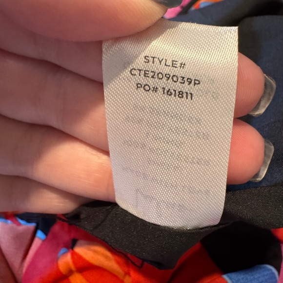 Lulus Island Floral Print Wide Leg Pants Colorful Tropical High Waist Side Zip L - Picture 9 of 9